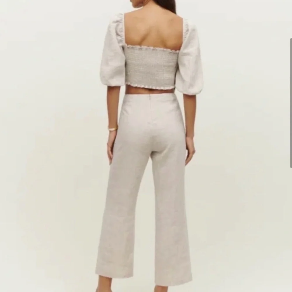 Reformation | Scarlett Linen Cream Two Piece Set | Oatmeal | 2